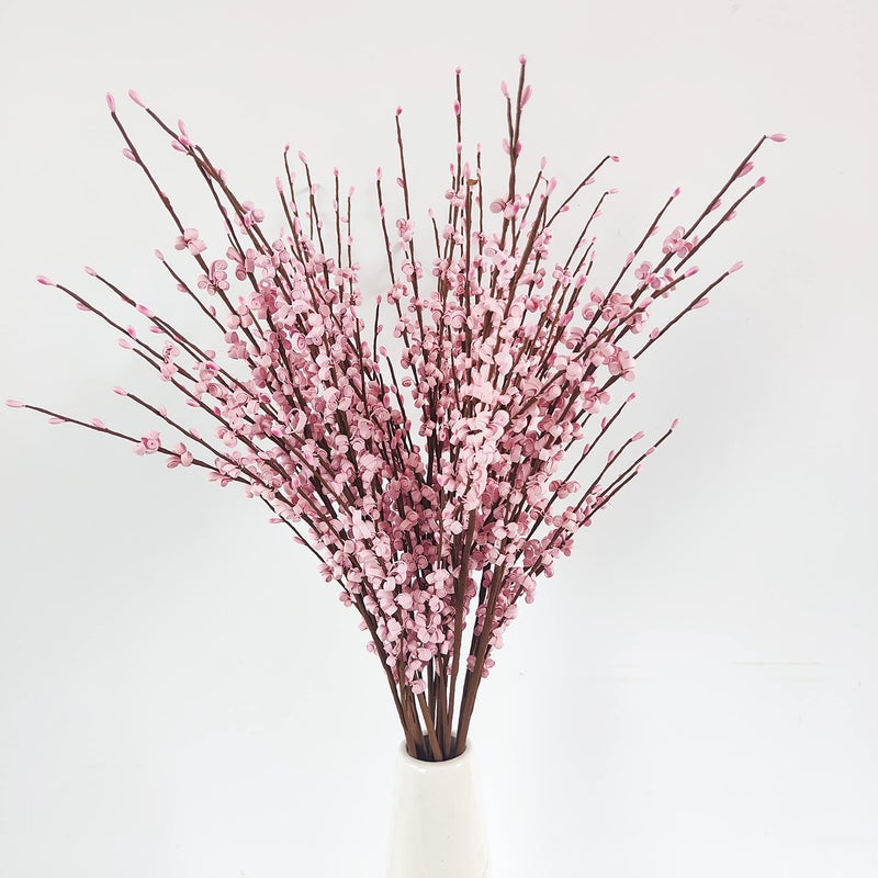 NOLAST 10pcs Artificial Flowers Fake Flower Faux Tall Flowers Branches Long Stems for Vase Wedding Home Office Party Hotel Restaurant Decoration (Pink) - Image 1